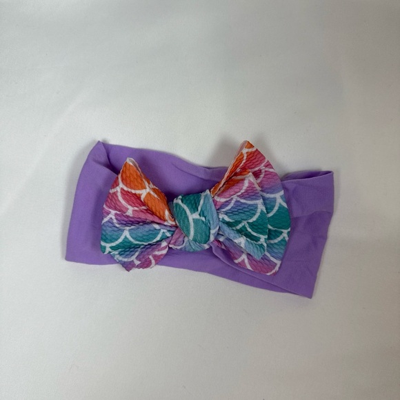 Vibrant Purple and Orange Hair Bow Accessory - Picture 1 of 7